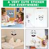 Cartoon Face Trash Can Stickers Self-Adhesive Waterproof Pvc Glossy Finish For Wall, Toilet, Refrigerator Indoor Outdoor