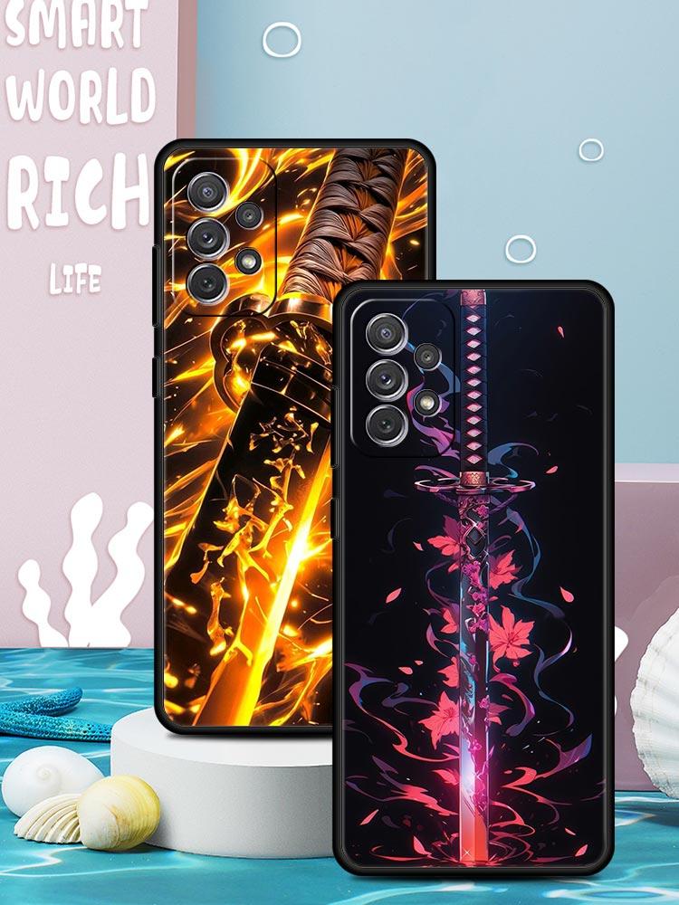 The Sword Creative Pattern Phone Case for Samsung Galaxy A55 A35 A17 A07 A15 A13 A25 A51 A71 A72 A73 A32 A52 A52S A41 Soft TPU