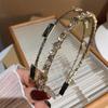 New French Super Double Row Rhinestone Women'S Hair Additions Elegant Temperament Retro Beaded Shiny Diamond Headband