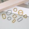 10pcs/lot 304 Stainless Steel Geometric Connector Round Oval Heart Charm Earrings Making Supplies Parts for Diy Jewelry Findings
