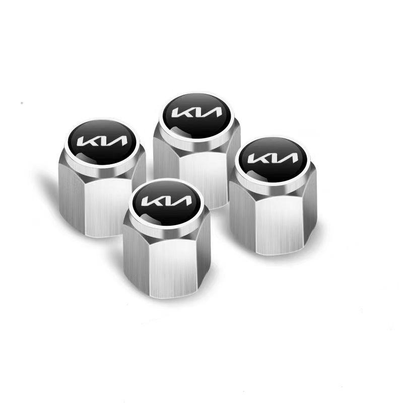 Set von 4 Metall-Autoreifen-Ventilkappen Ventilschaft-Abdeckungen Auto Zubehör Styles für Kia Sportage Rio Ceed Picanto K5 K9 Sorento