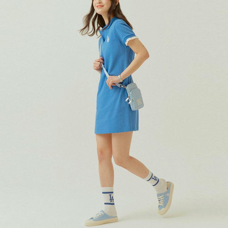 New MLB Short Sleeved Dresses Women's Blue 31OP12131-07U