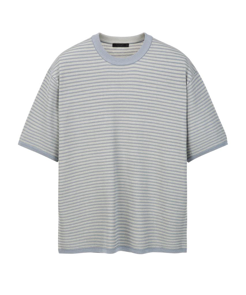 Jilseutyueoteunyuyogmaen Striped Crew Neck Knit - Blue (Jnsw6B503B2)