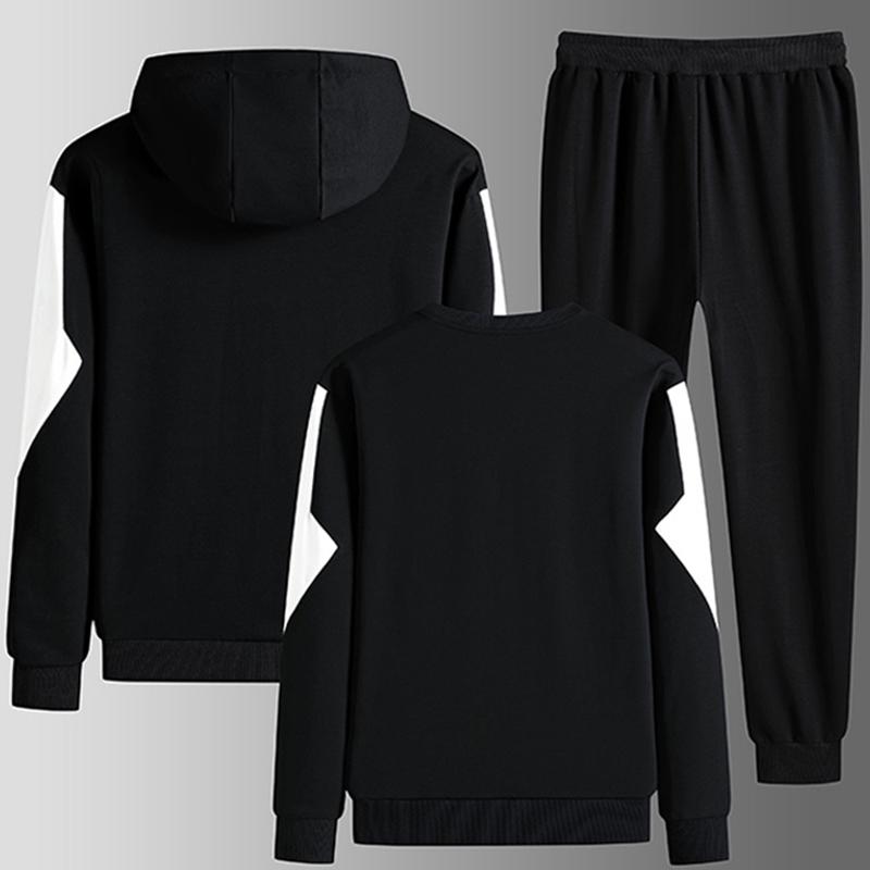 Pánské podzimní mikiny Soupravy Mikina s kapucí O Neck + Cardigan Mikiny+Dlouhé kalhoty Sady 3 ks Pánské tepláky Sportovní oblečení