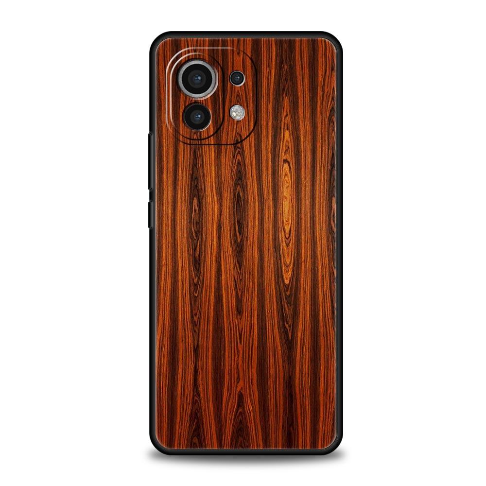 Carved Wood Phone Case For Xiaomi Poco X3 NFC M3 M4 F4 X4 Pro 5G F3 GT Mi 12 11T 10 9T 10T Lite 11 Ultra Silicon Black Cover