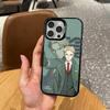 Anya F-Forger Spy x Family   Phone Case For iPhone17,16,15,14,13,12,11 Plus,Pro Max Colored Silver Plated Inside Cover