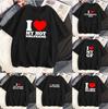 Fashion My Love  Heart Slogan  Printed Short Sleeved Tshirt  Unisexs and Womens Casual Streetwear  Fashionable Daily Top