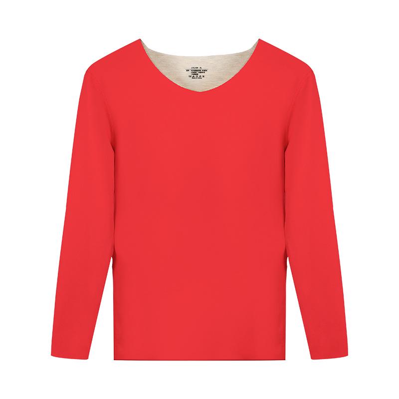 Men's Thermal Underwear Top - Velvet Lined, Thickened Long-Sleeve for Autumn/Winter Cold Protection