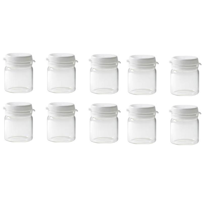 3/6/10Pcs Cosmetic Jars Travel Glass Containers Clear Buttercream Bottles With Lids & Inner Plug Mini Refillable Boxes