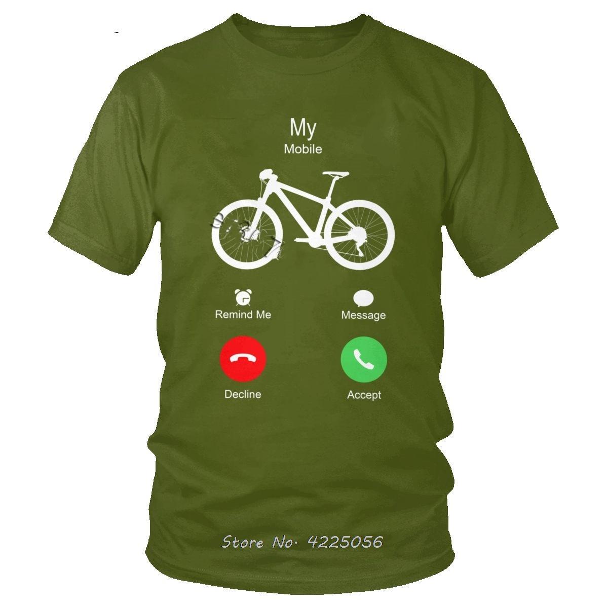 

Летняя Смешная Мой Горный Велосипед Звонит Поехать Футболка С Коротким Рукавом Любитель Горных Велосипедов Футболка Велосипедная Футболка Подарок Футболка Хлопок 4XL