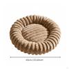 Round Soft Pet Bed Warm Donut Dog FourSeason Ribbed Lounger for Dogs, Cats Gray 40CM