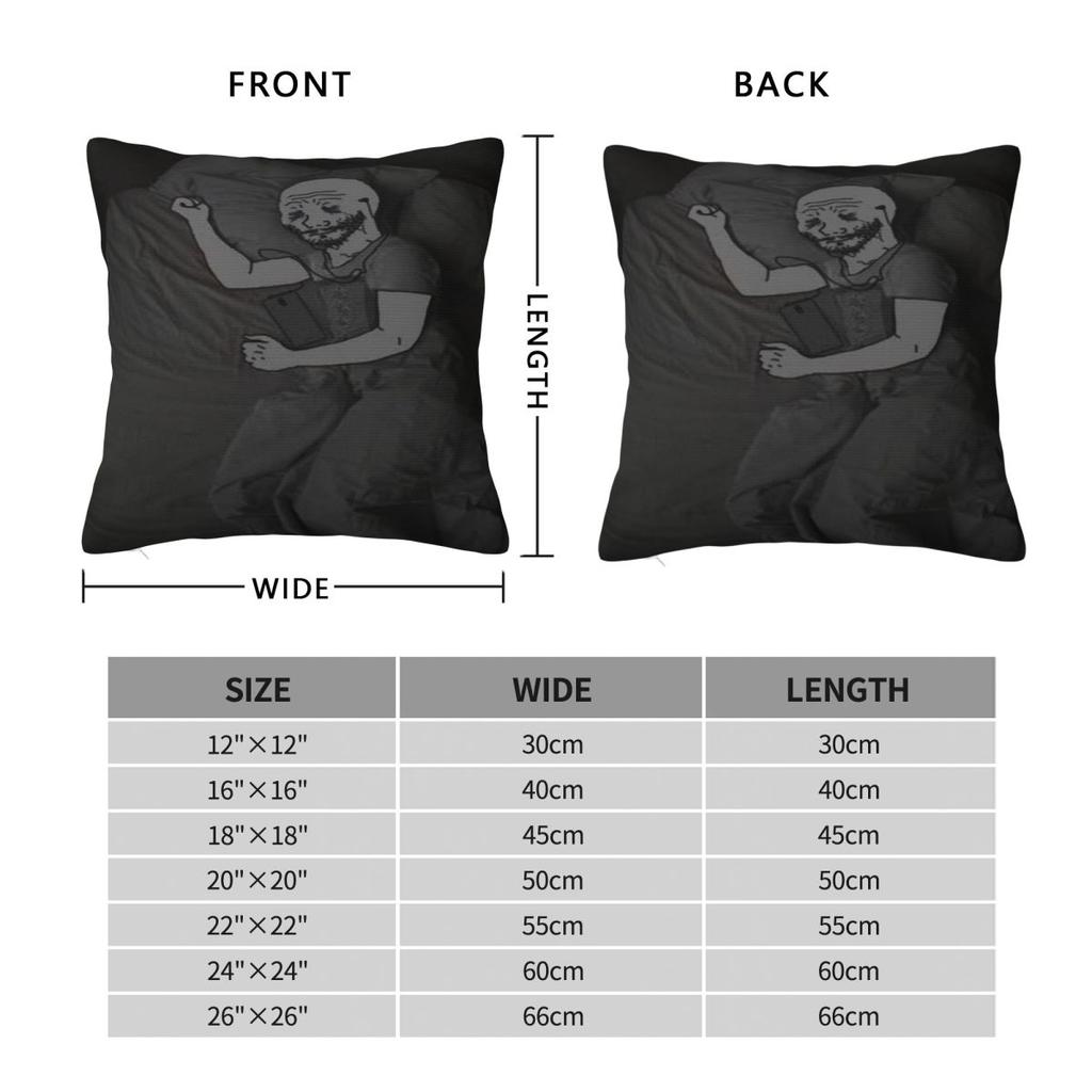 Stylish Bedroom Wojak MemeDecorations Pillowcases Accessories Pillow Cover Zipper Multi-Size