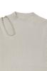 CURRENT Cut Out Detail Knit Top [Oatmeal]