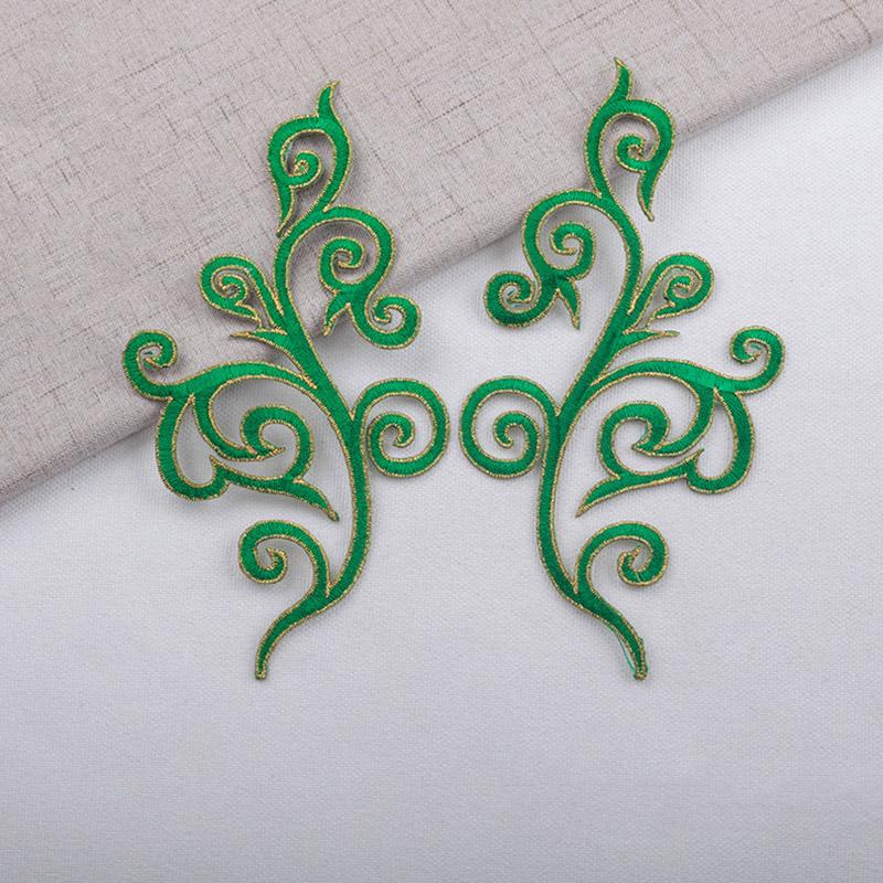 1 Paar Aufnäher mit ethnischem Totem, goldfarben, zum Aufbügeln, zum Aufnähen, Aufnähen, bestickte Applikationen für Kleidung, DIY-Basteldekoration