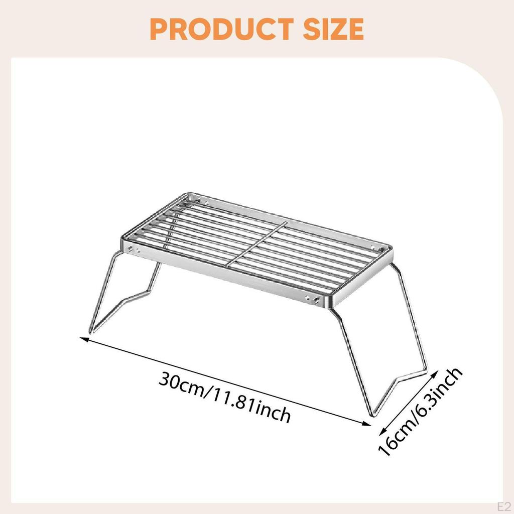 Adjustable Campfire Grill Grate for Fishing and Picnic Activities