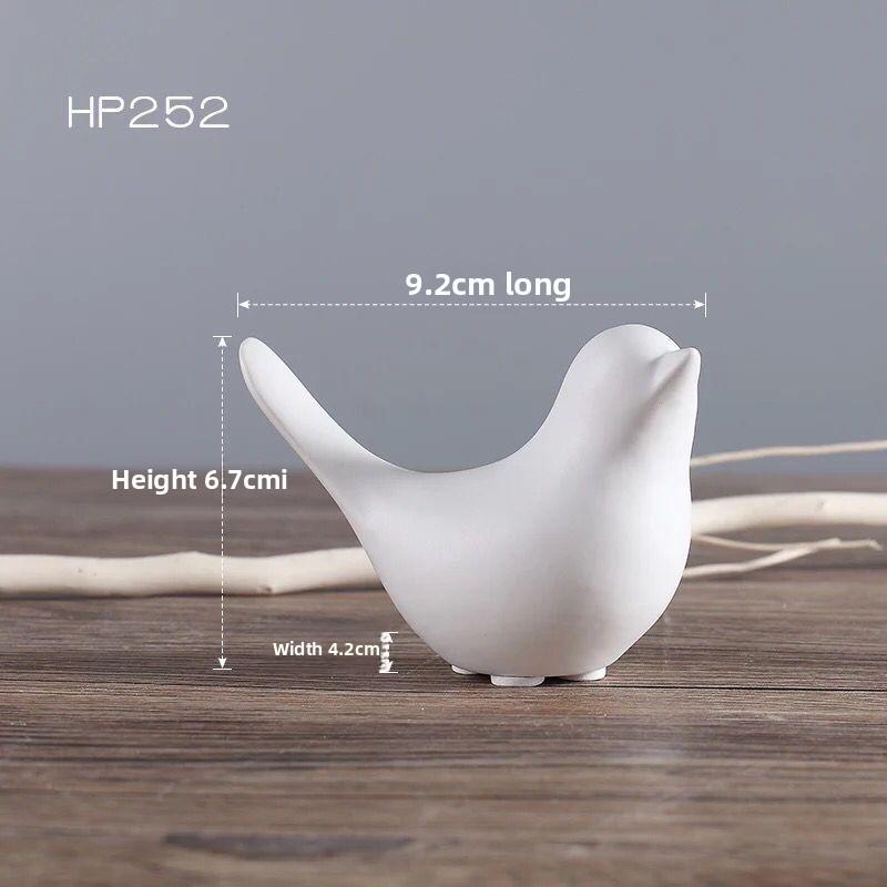 Modern Ceramic Minimalist Bird Statue Figurines Living Room And Office Ornament