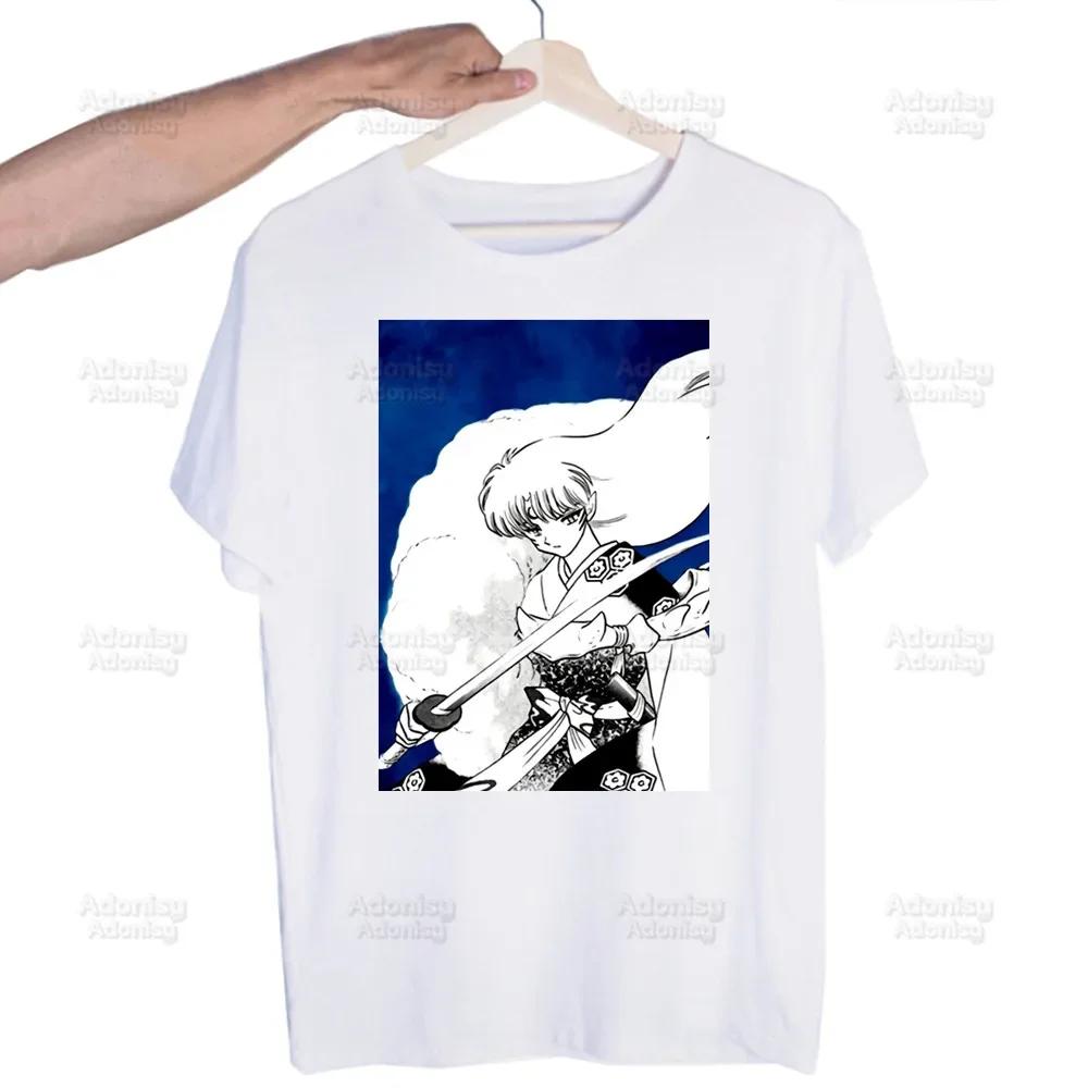 Inuyasha Sesshoumaru Higurashi Kagome  Unisex's Tshirt Cute Printing Shirt  Unisexs Fashion T-Shirt For  Unisex Casual Tops Short Sleeve Shirt