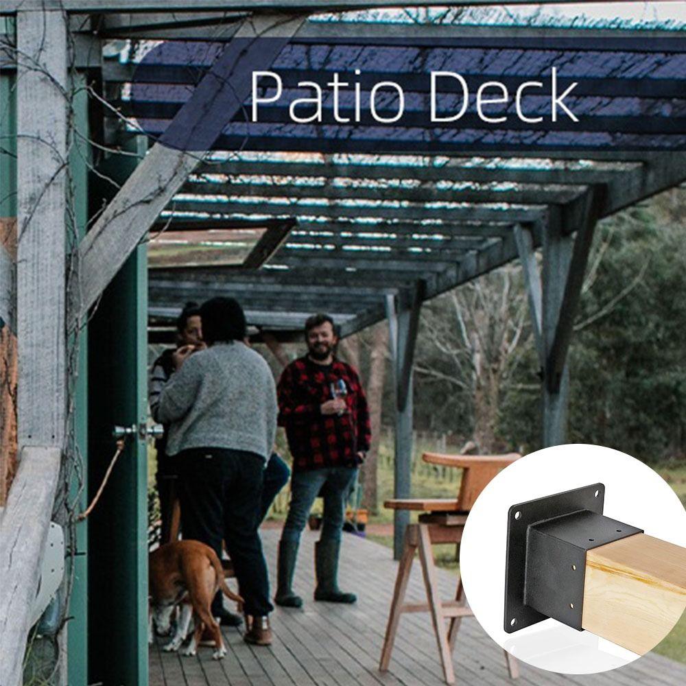 Base de Poste de Madera a Prueba de Óxido para Pérgolas de Alta Resistencia Instalación de Barandillas de Cubierta Soporte para Pérgolas