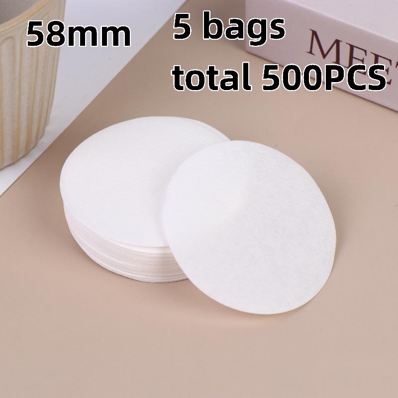 100/500Pcs 51/53/54/58Mm Unbleached Espresso Filter Coffee Paper Filter Puck Screen Portafilter Paper For Breville Barista