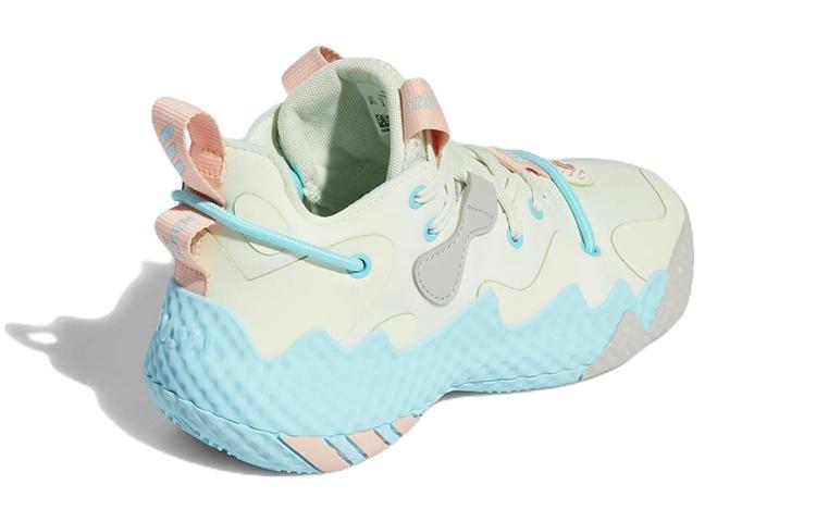 Adidas Harden Vol.6 J Abrasion Resistant Abrasion Resistant Low top Children's Basketball Shoes Green GV8772