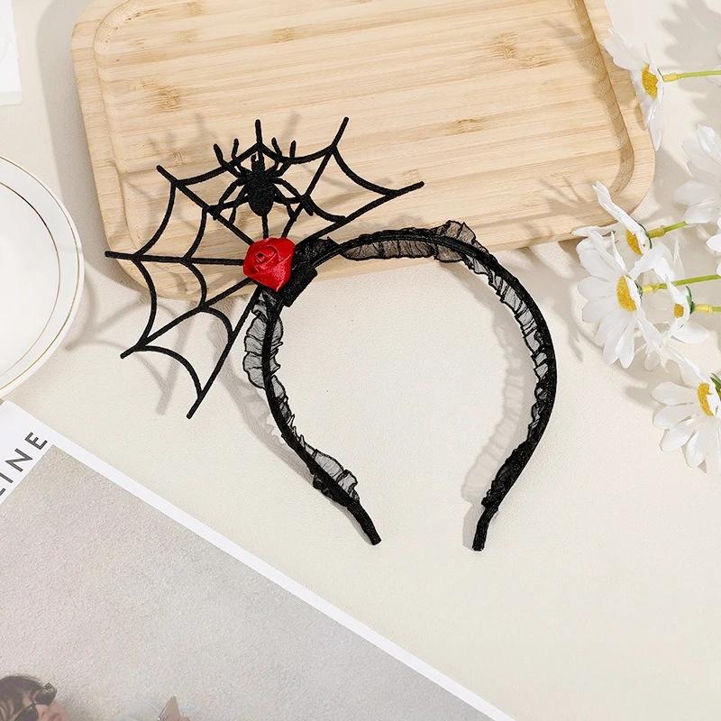 Halloween Stirnband Dekorativ Festlich Spinne Haarreif Mit Choker Halskette Foto Requisiten Kostüm Cosplay Zubehör