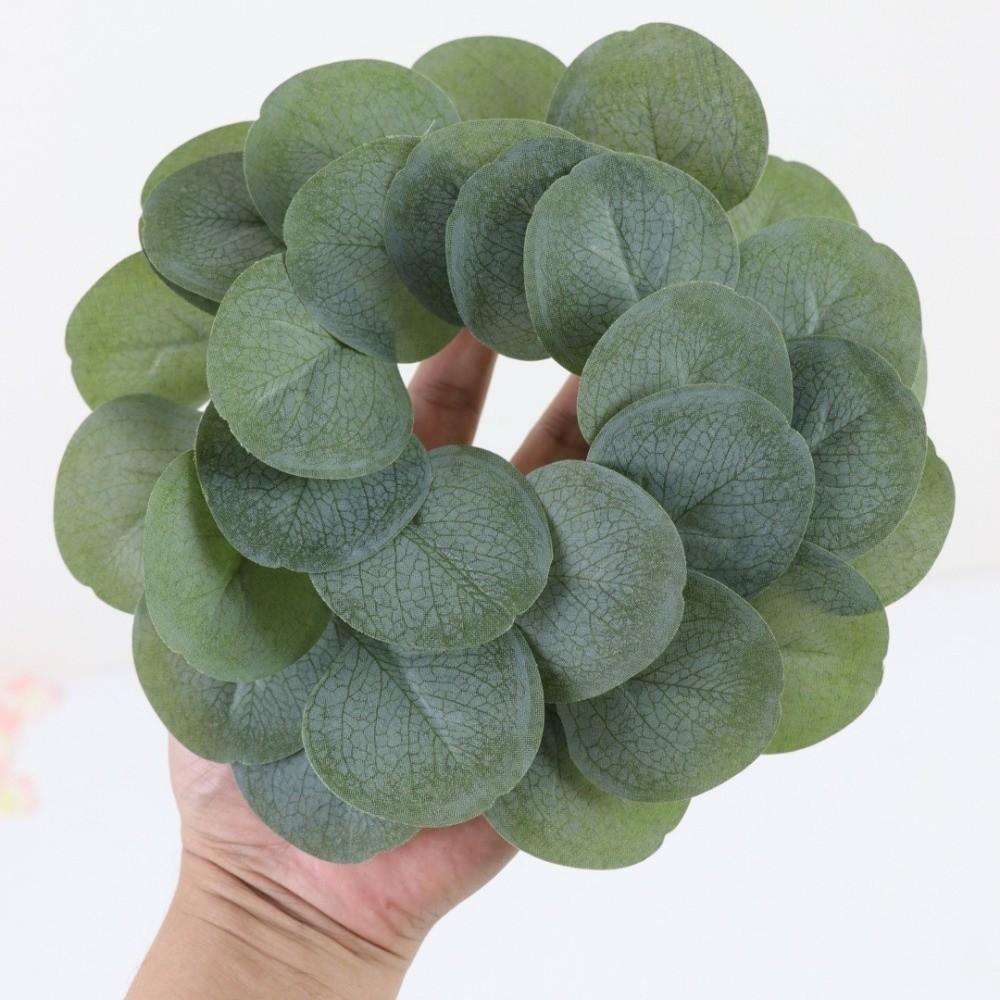 Rose Pillar Candle Holder Exquisite Eucalyptus Leaf Candlestick Wreath Candle Holder Party