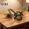 Stress Relief Bee Figurine 3D Printed Cyberpunk Figurine, Movable Joints Mechanical Hornet Ornament, Articulated Wasp Ornament Fidget Toy, Insect Desk