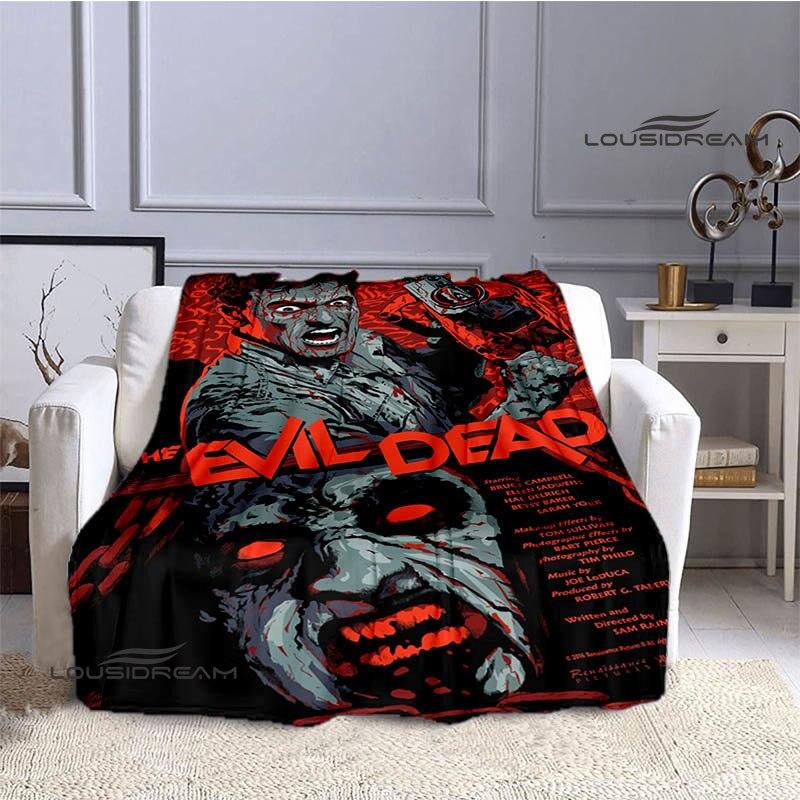 Decken mit Aufdruck „The Evil Dead“, für Kinder, warme Decken, weiche Flanelldecken, Heimreisedecken, Geburtstagsgeschenke