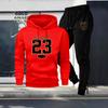 2026 Men's Fleece Hoodie: European & American Street Style, Loose-Fit Trendy Sweatshirt, Hooded Men's Apparel Set