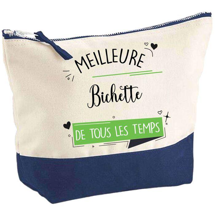 Trousse de maquillage - PLANETEE - Meilleure Bichette de tous les temps - Grand format - Coton - Impression HD
