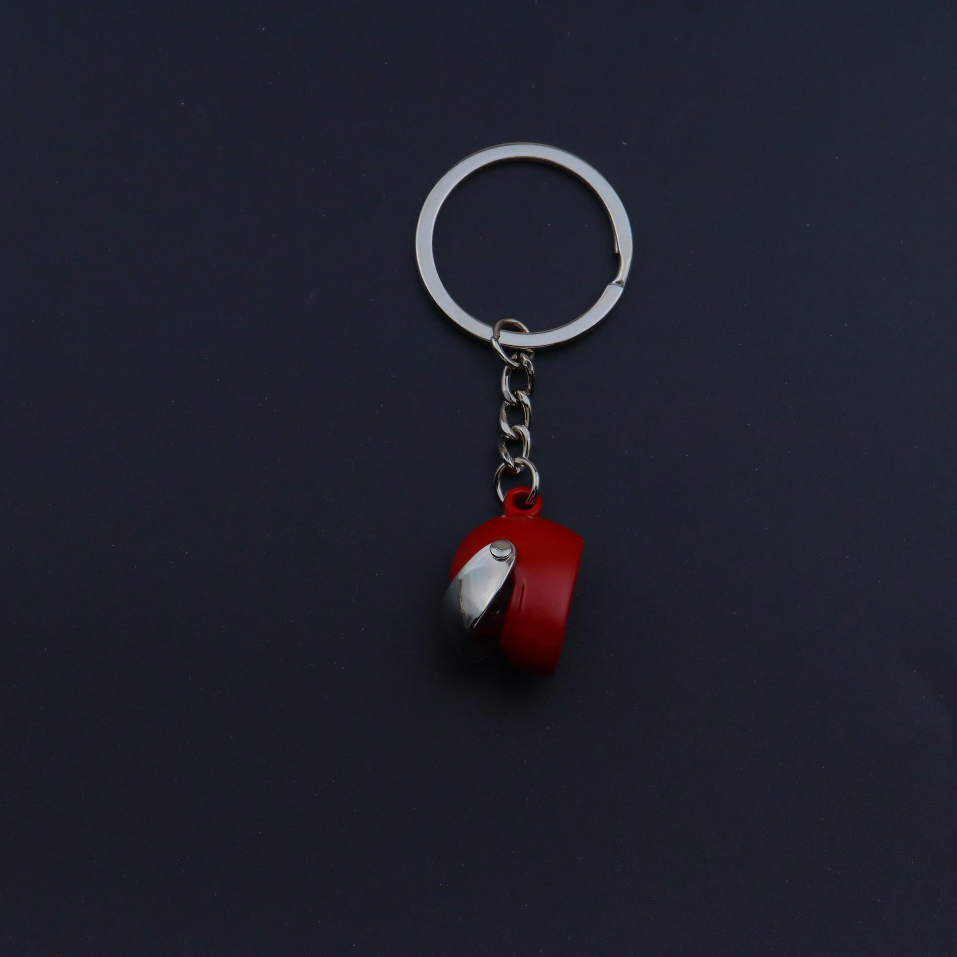 

3D Metal Motorcycle Helmet Keychain Pendant