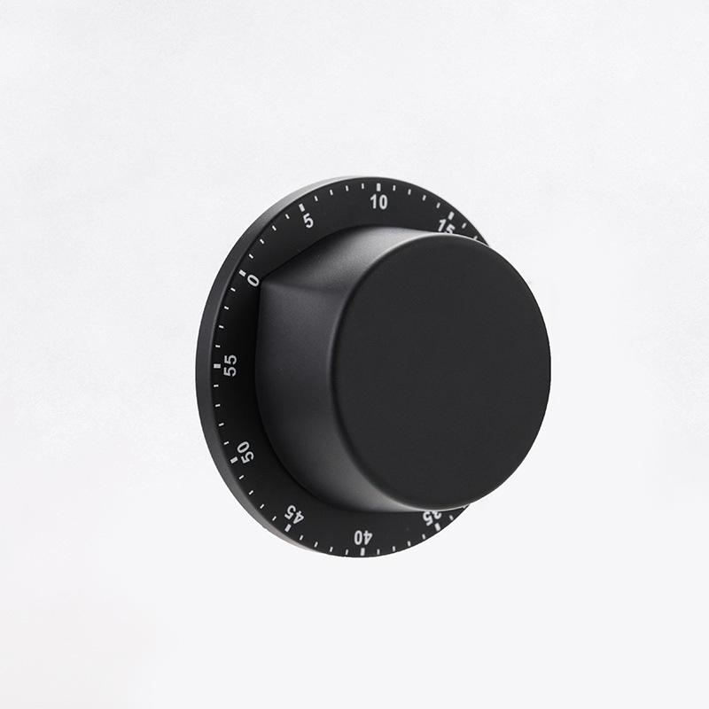 

Механический будильник Магнитный кухонный таймер Таймер из нержавеющей стали Напоминание о выпечке для обучения управлению временем чёрный