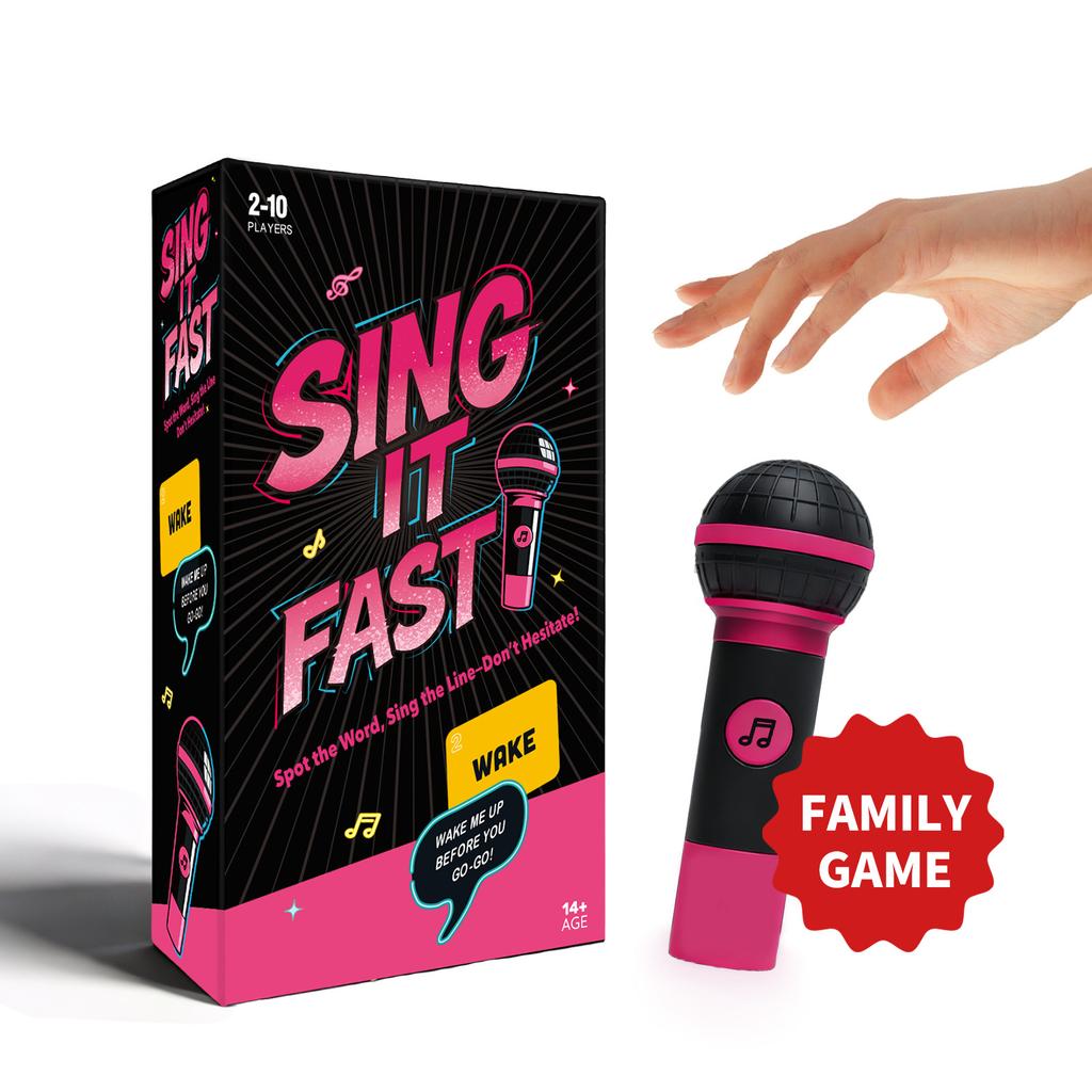 Snatch the Mic Music Party Game Cards, Family Fun Interactive Board Game, Viral TK Party Toy for Adults and Kids