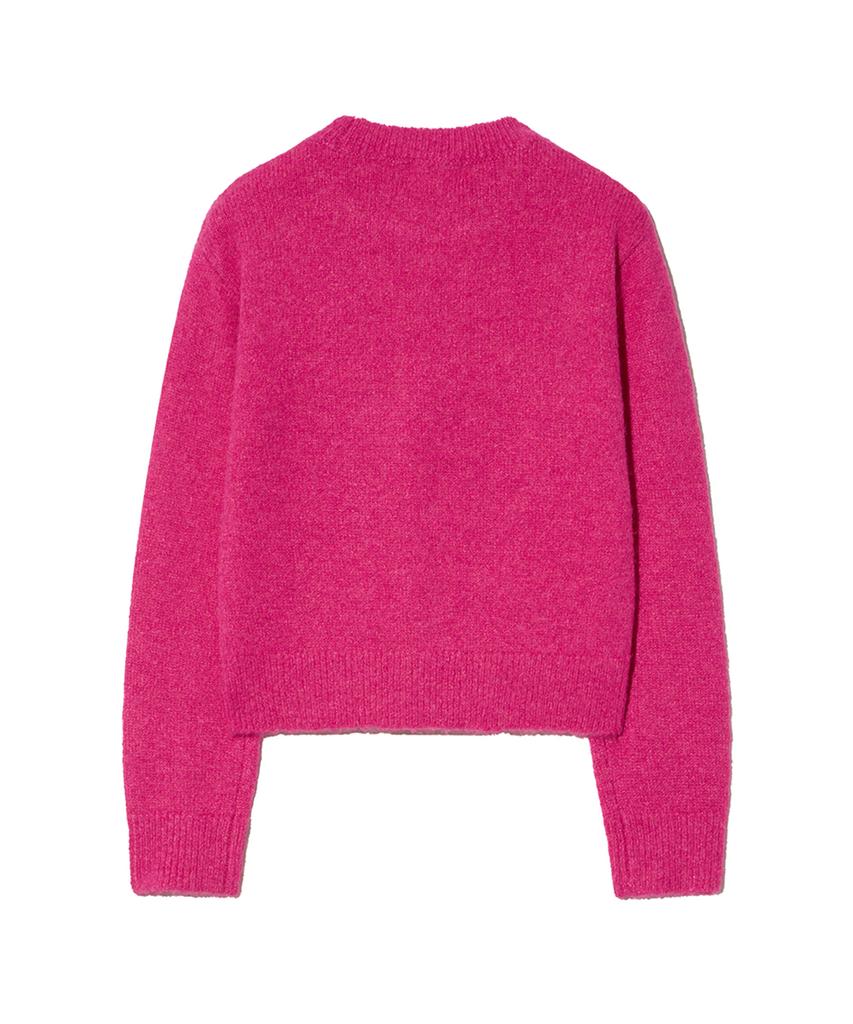 PHYSICAL DEPARTMENT Heart Apple Crop Knit_Pink
