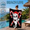Skull Jack Artwork Printed Microfiber Beach Towel, Soft And Absorbent, Quick-Dry, Ideal for Summer Travel, Beach Essential, Swimming Pool