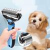 Double Sided Stainless Steel Pet Deshedding Brush Dog Grooming Comb for Shedding And Dematting - Efficient Pet Care Tool
