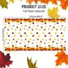 HOWAF 3 Pieces Thanksgiving Fall Leaf Tablecovers, Happy Thanksgiving Day Maple Leave Tablecloths, Autumn Themed Plastic Table Cloth for Thanksgiving