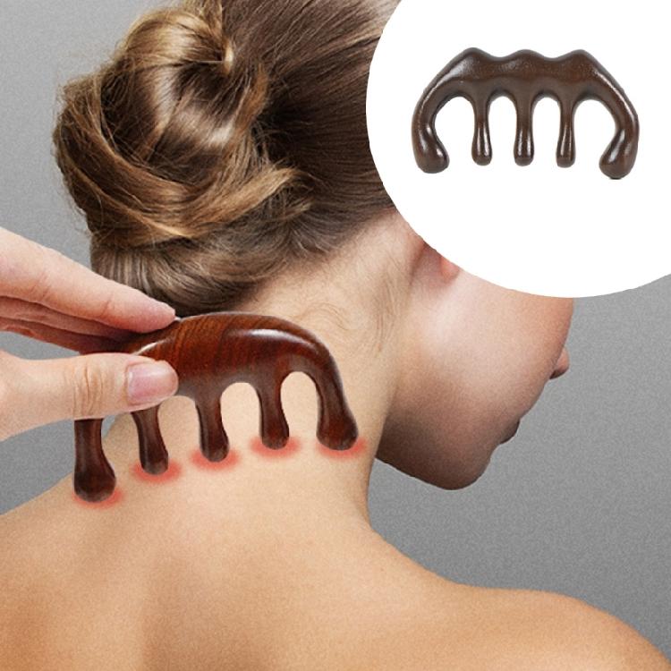 Carved Wood Scalp Massagers Comb For stress reliefs Improves Sleep Quality Multipurpose Guas Sha Head Neck Instrument