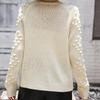 IHUASU Autumn and Winter Women's Knitted Three-dimensional Pattern Cardigan Jacket Sweater