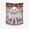 Anime Action Heroine Tapestry  Dynamic Battle Scene Design Perfect for Fan Room Decor Large Wall Hanging Artwork