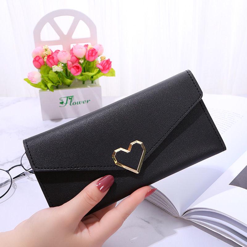 Korean Style Women's Long Clutch Wallet with Multi-Card Slots and Coin Purse