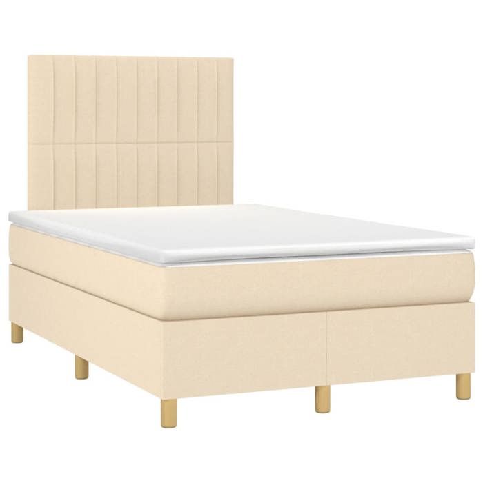 VidaXL Slat Bed Base with Mattress and LEDs, Upholstered Bed, Double Bed, Adult Bed for Interior Bedroom, 3135586