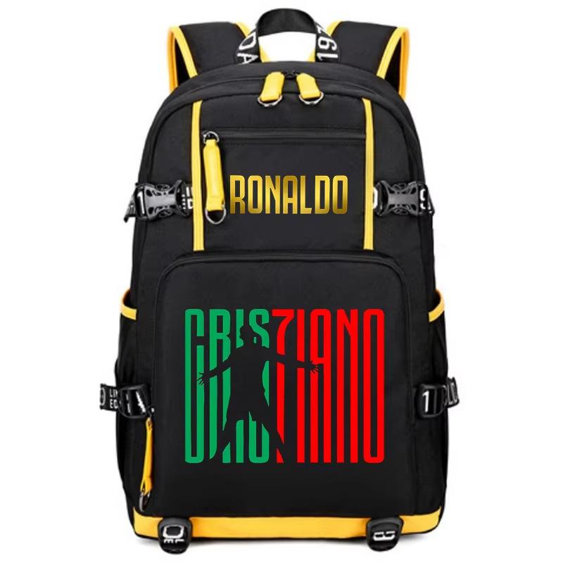 Football Star Peripheral Personality Print Youth Backpack Large Capacity Student Bag