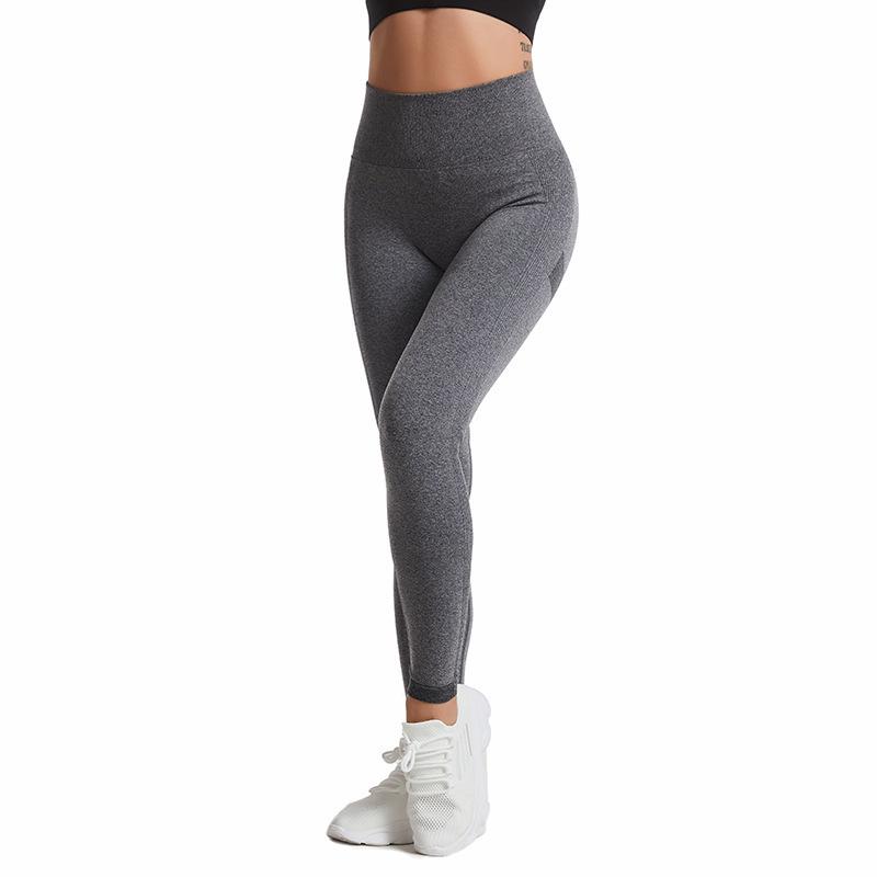 Pantaloni de Yoga cu Talie Înaltă, Culoare Piersică, pentru Ridicarea Șoldurilor - Fără Șifonare, Strâmți și Elastici pentru Fitnessul Femeilor