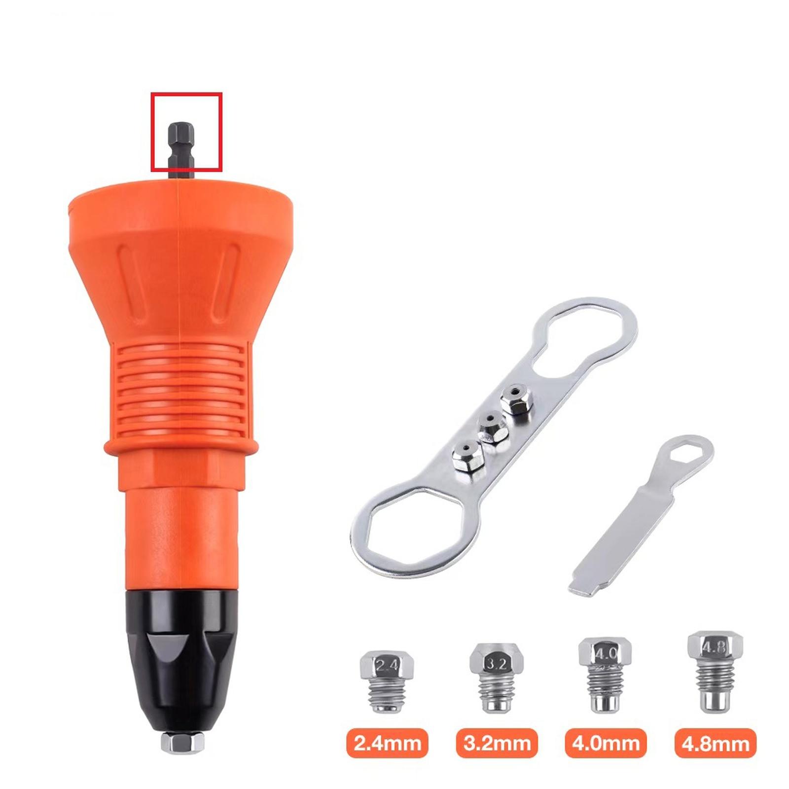 

Электрический 2,4 мм-4,8 мм Адаптер для гаечной насадки Беспроводной инструмент для забивания Вставная гайка Инструмент для вытягивания Силовой инструмент Аксессуары One Size