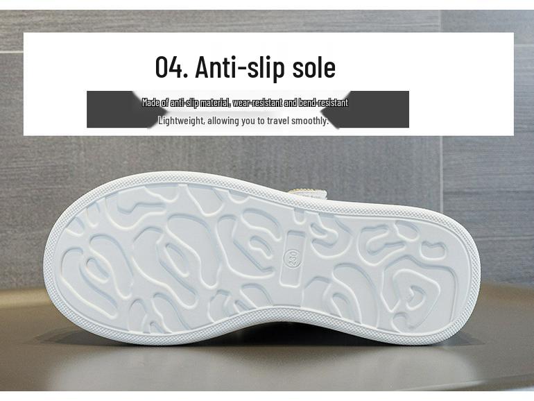 2025 Autumn Women's 7cm Platform Rhinestone Velcro Casual Shoes