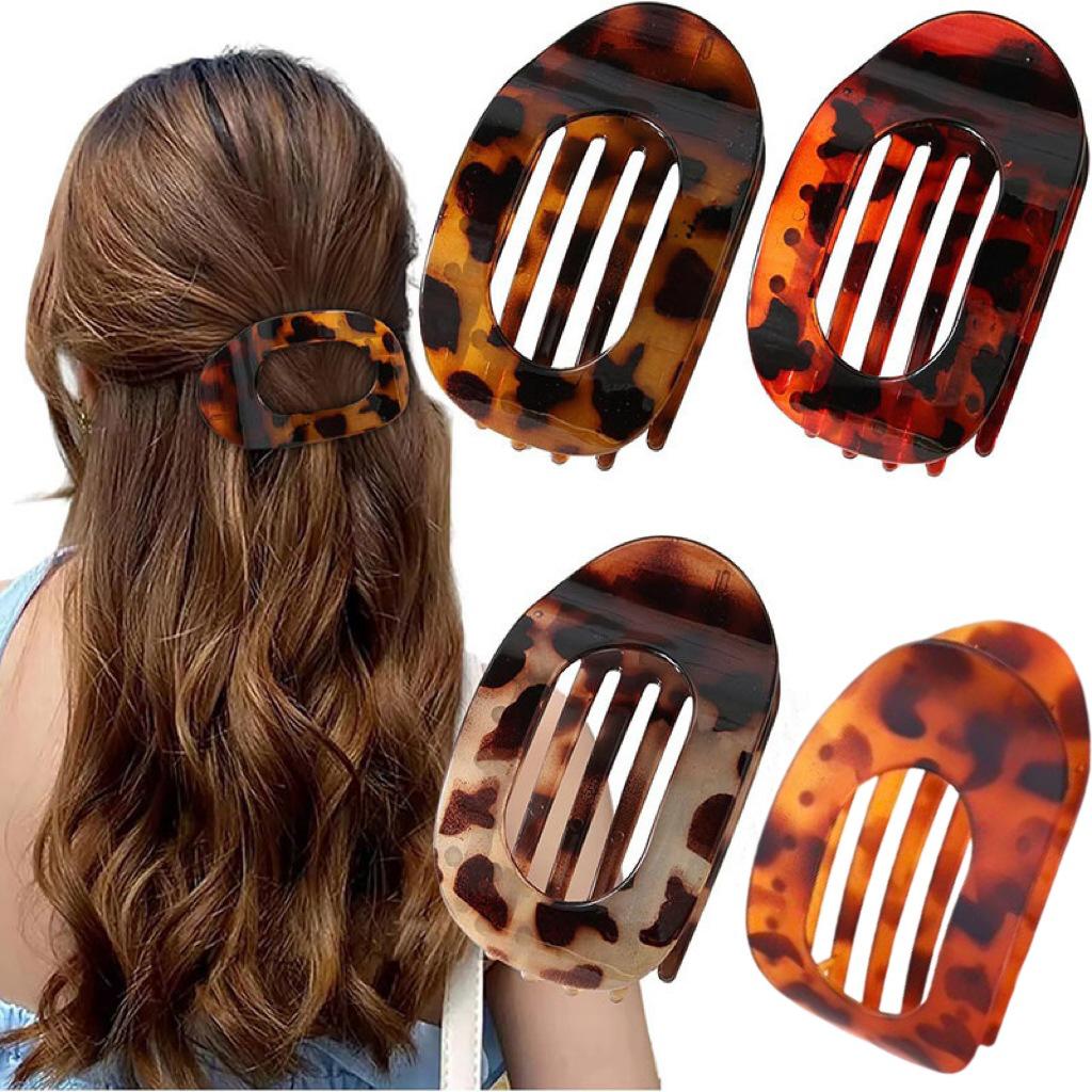 Curved Oval Updo Hair Claw - Temperament Shark Clip