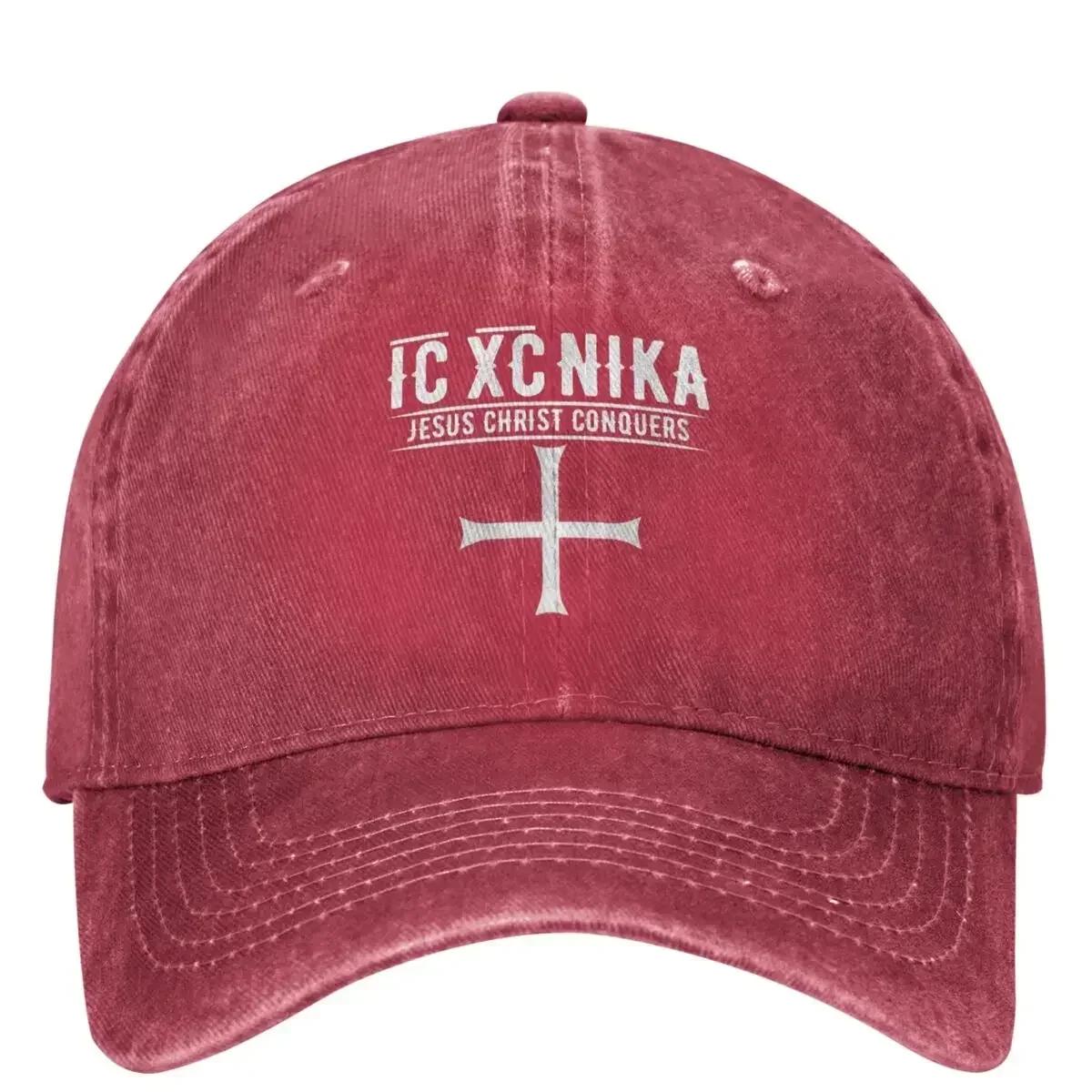 IC XC NIKA JESUS CHRIST CONQUERS Baseball Cap yk Retro Couple Women Hip Hop Dad Hats Sunscreen Tennis Skate Baseball Caps Gift One Size