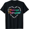 Massage Therapist Heart Word Cloud Watercolor Rainbow Gift Unisex T-Shirt
