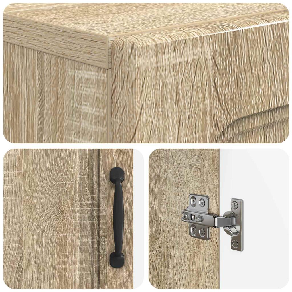 Bathroom Cabinet with Open Shelf UTRECHT Sonoma Oak